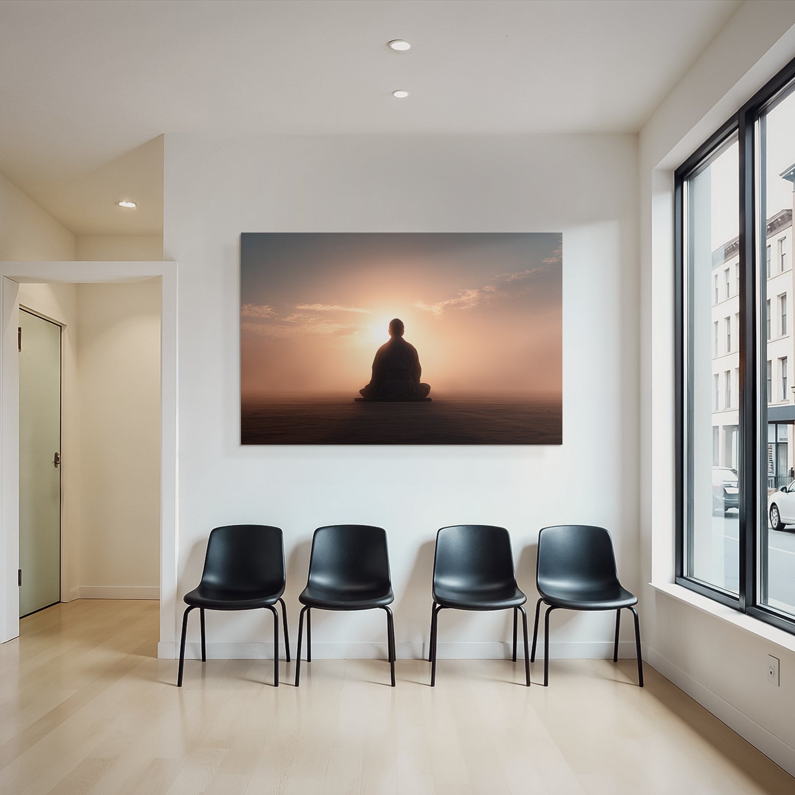 Yoga Meditation Meditierende Person Im Bodensatz Gegen Sonnenaufgang Sonnenuntergang | Yoga und Meditation | Themen und Hobbys