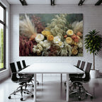 Trocken Retro Flowers Getrocknete Anordnung Mit Botanischen Elementen