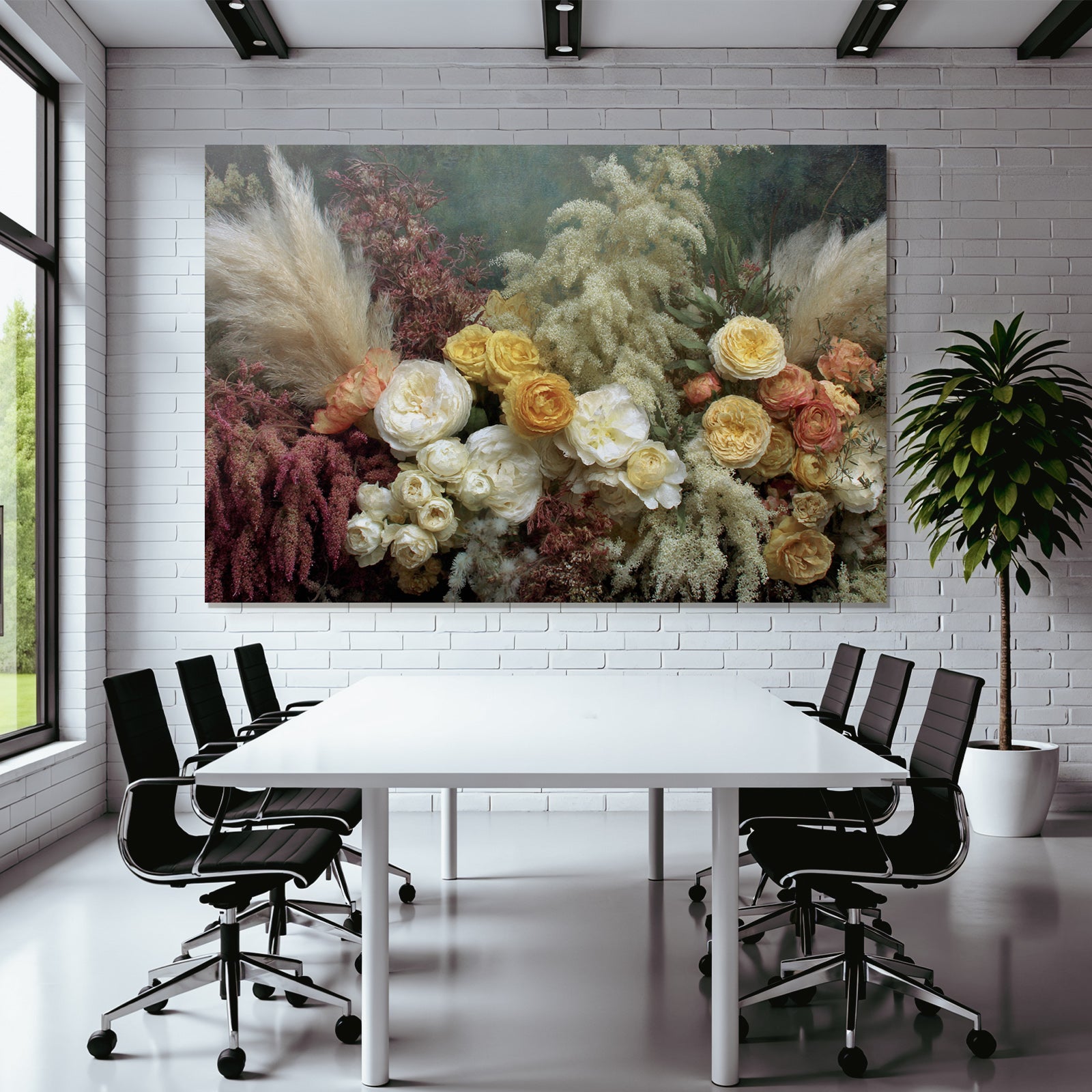 Trocken Retro Flowers Getrocknete Anordnung Mit Botanischen Elementen