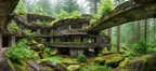 Moderne Im Wald Harmonische Naturbeziehung | Lost Places | Architektur