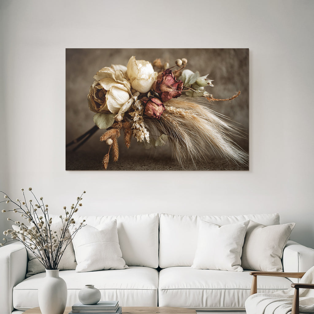 Trocken Retro Flowers Getrocknete Anfang Rustikales Arrangement