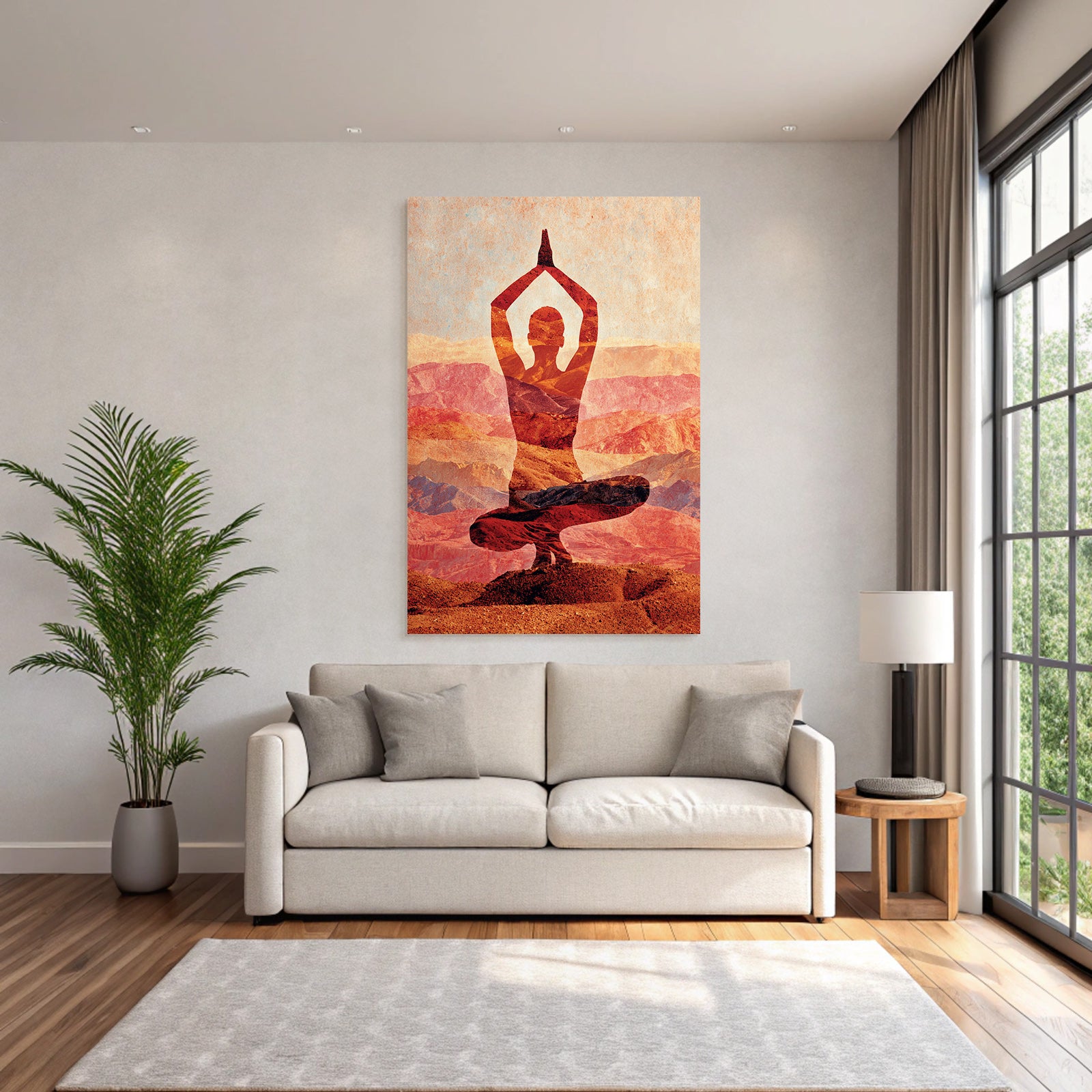 Yoga Meditation Yoga Pose In Farbigen Berglandschaften Ruhe Und Meditation | Yoga und Meditation | Themen und Hobbys