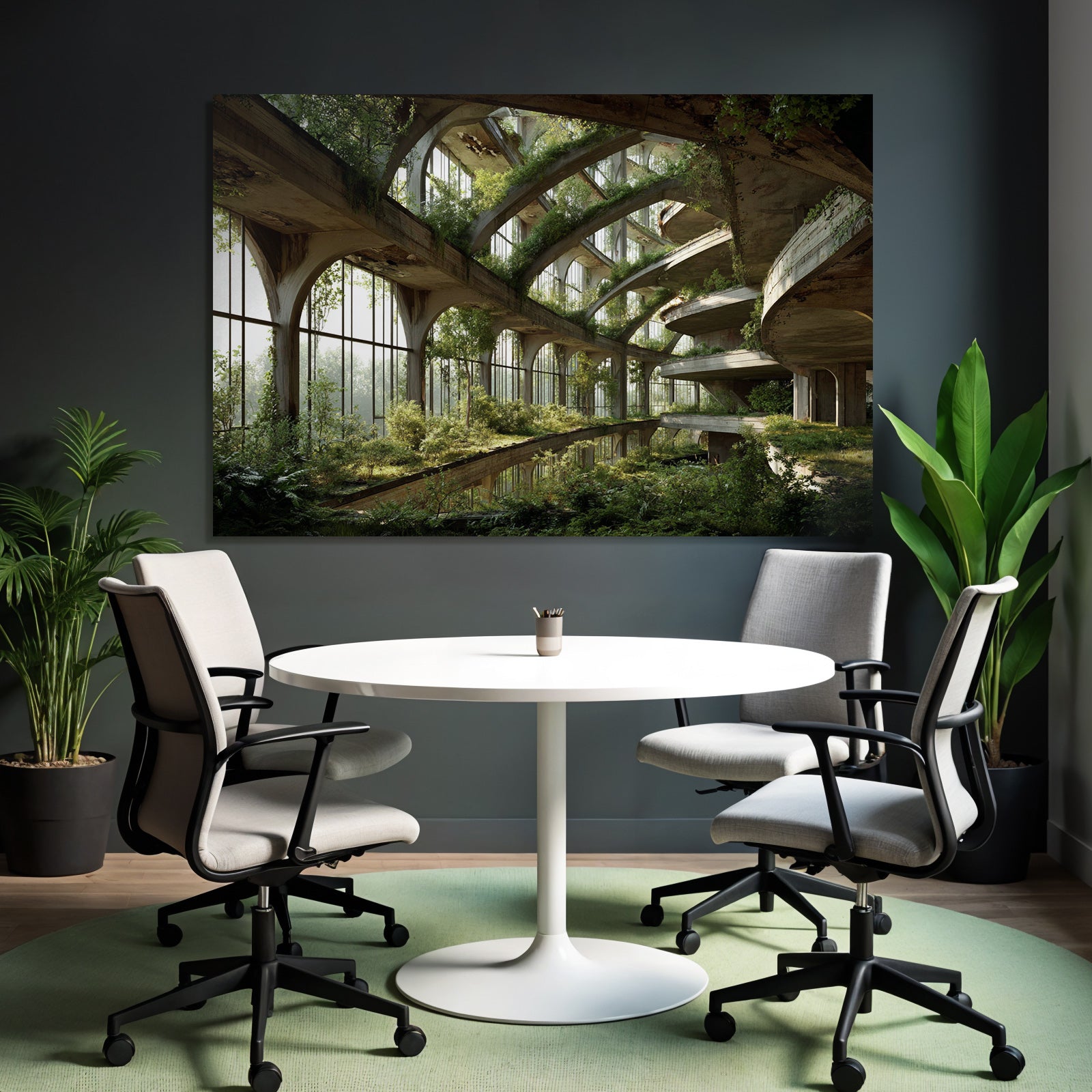 Verlassener Architektonischer Raum Natur Übernimmt Zerfall Und Neuordnung | Lost Places | Architektur