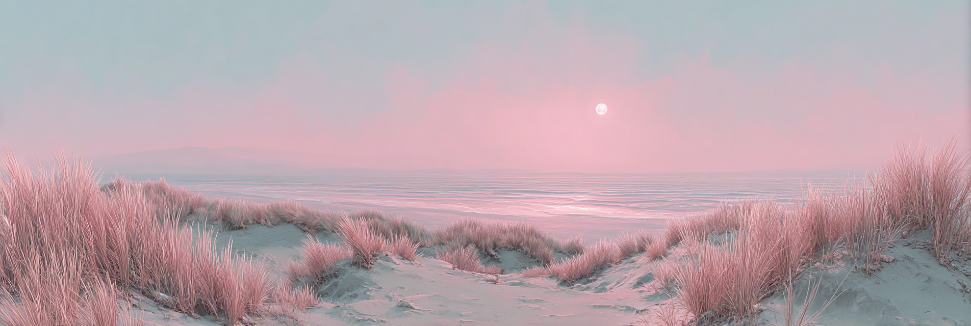 Ruhige Landschaft Strand Sonnenaufgang Im Pastellfarbton | Duenen und Heide | Landschaften