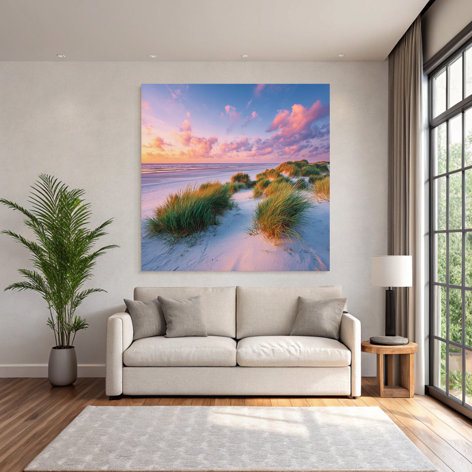 Ruhiger Strand Landschaft Bei Sonnenuntergang | Duenen und Heide | Landschaften