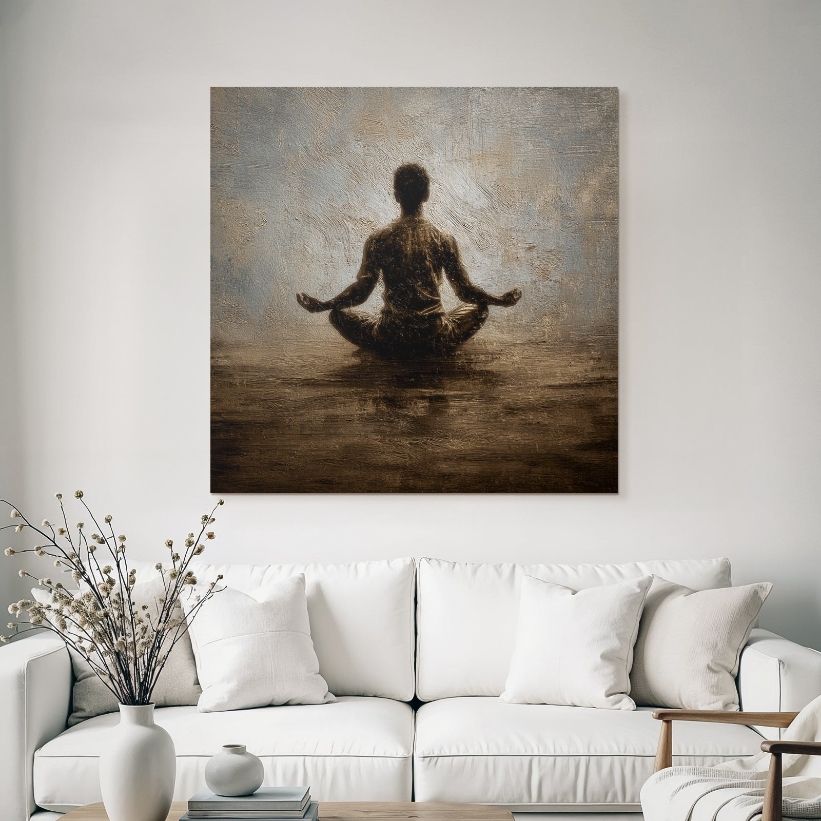 Yoga Meditation Meditierender Mensch In Ruhe Mit Kunstvollem Hintergrund | Yoga und Meditation | Themen und Hobbys
