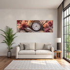 Trocken Retro Flowers Vintage Uhr Mit Trockenen Und Pflanzen