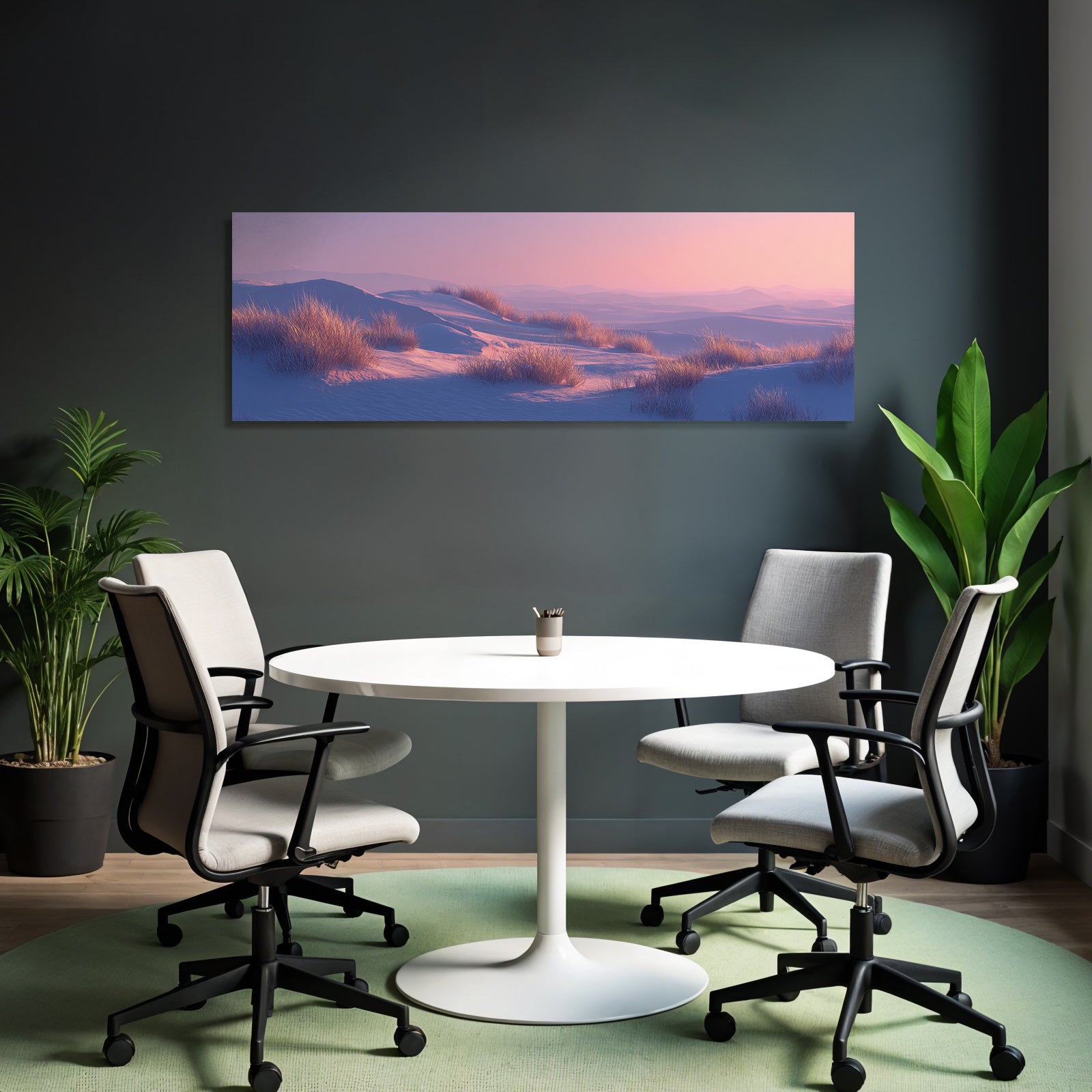 Ruhige Winterlandschaft Dawn Dusk Pastellfarben | Duenen und Heide | Landschaften