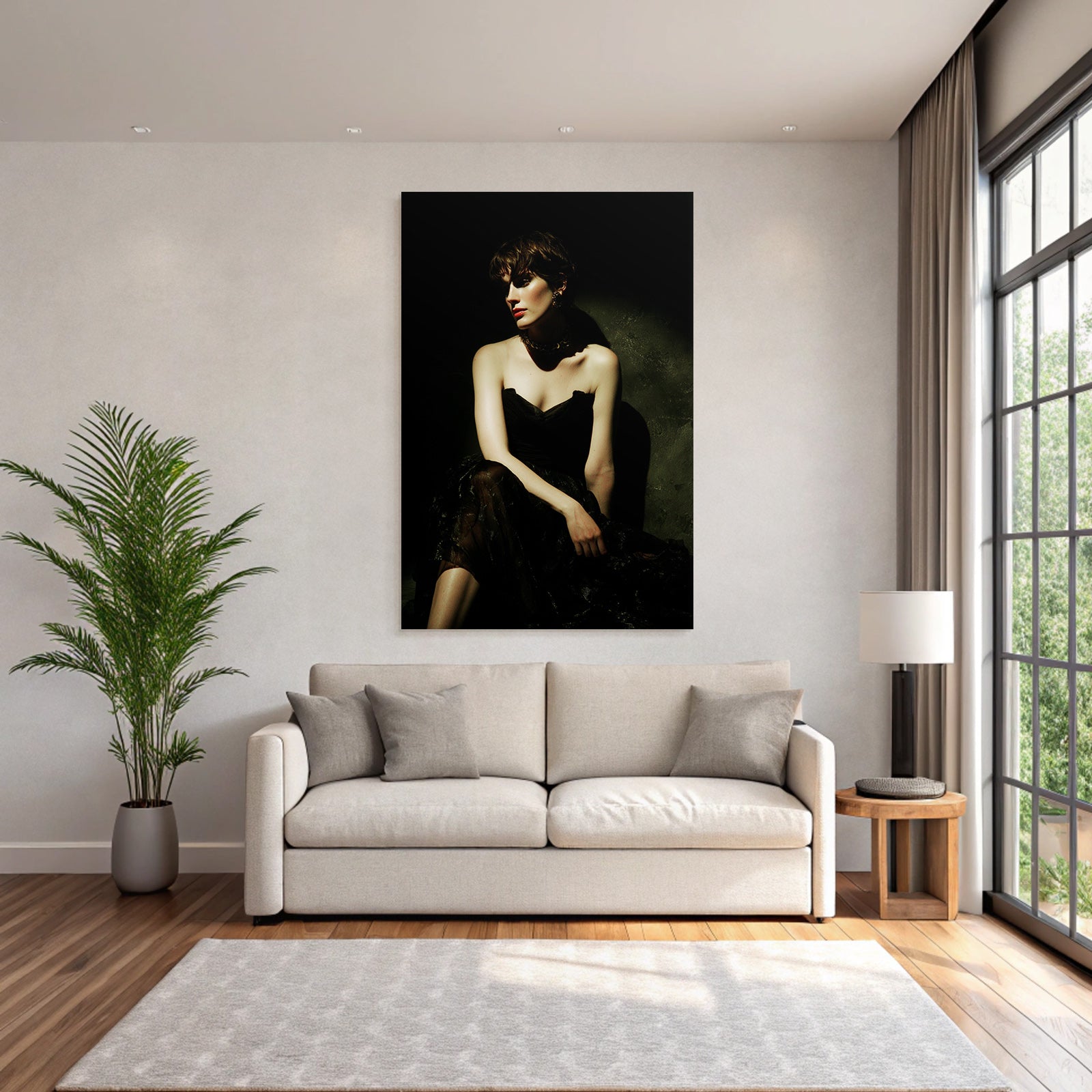 Elegantes Sw Portait In Dunkler Umgebung | Aktkunst und Sinnlichkeit | Menschen und Emotionen