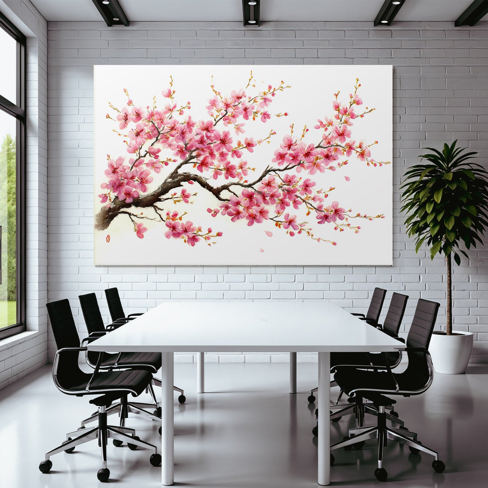 Zarte Kirschblüten Aquarell