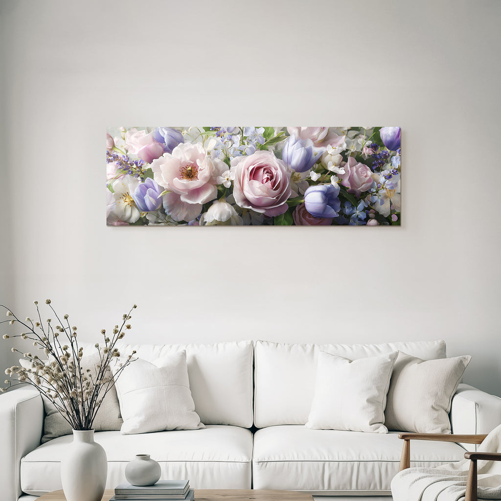 Nahaufnahme Von Strauss Mit Rosen Und Tulpen