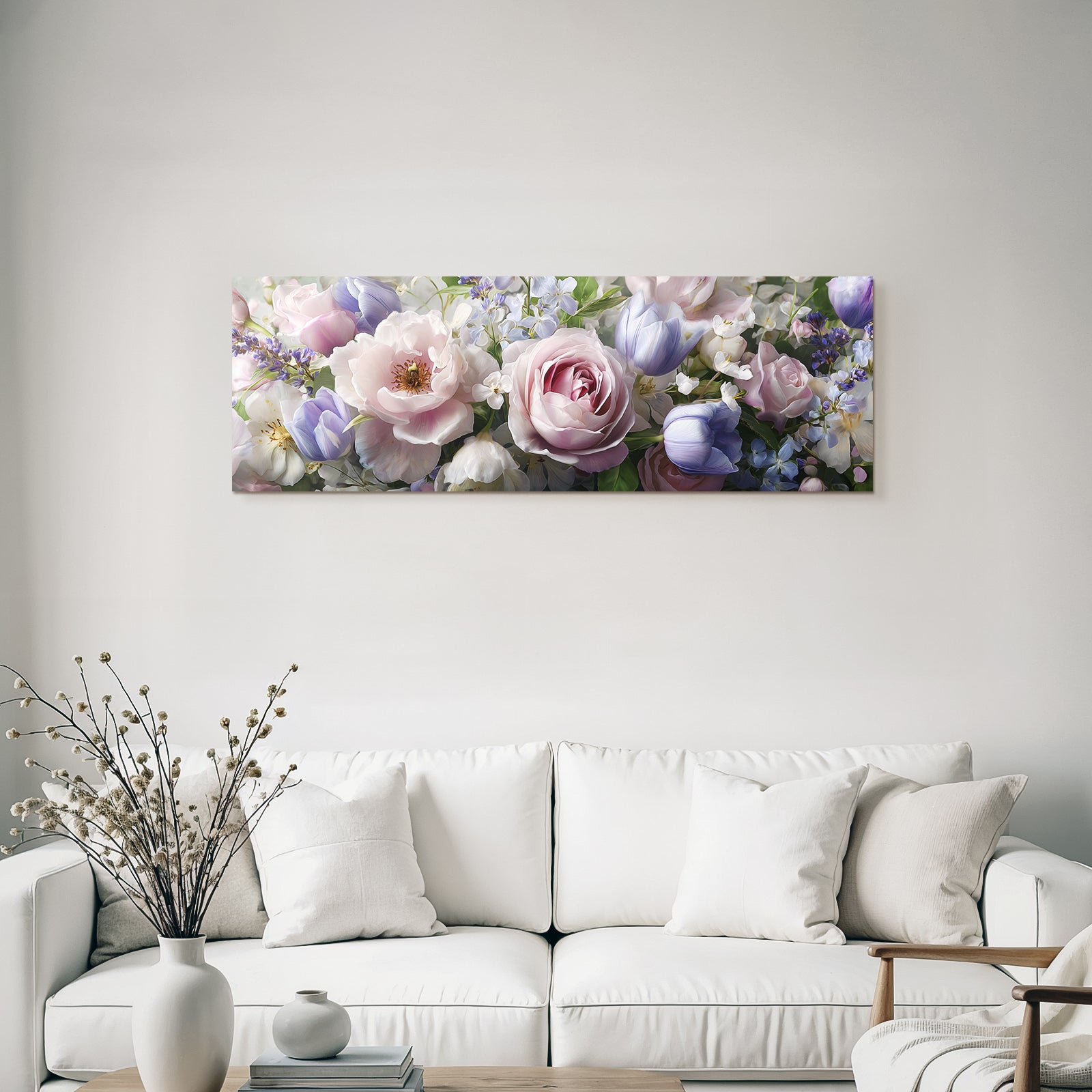 Nahaufnahme Von Strauss Mit Rosen Und Tulpen
