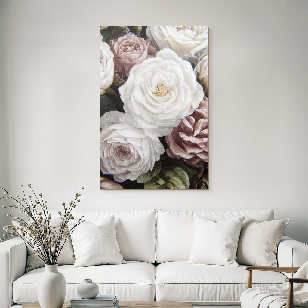 Zarte Rosen Mit Grünem Laub