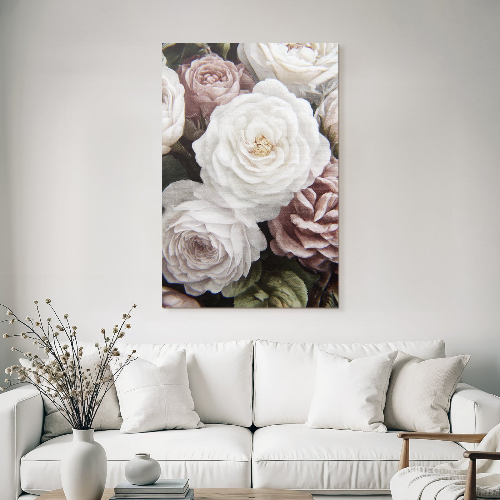 Zarte Rosen Mit Grünem Laub