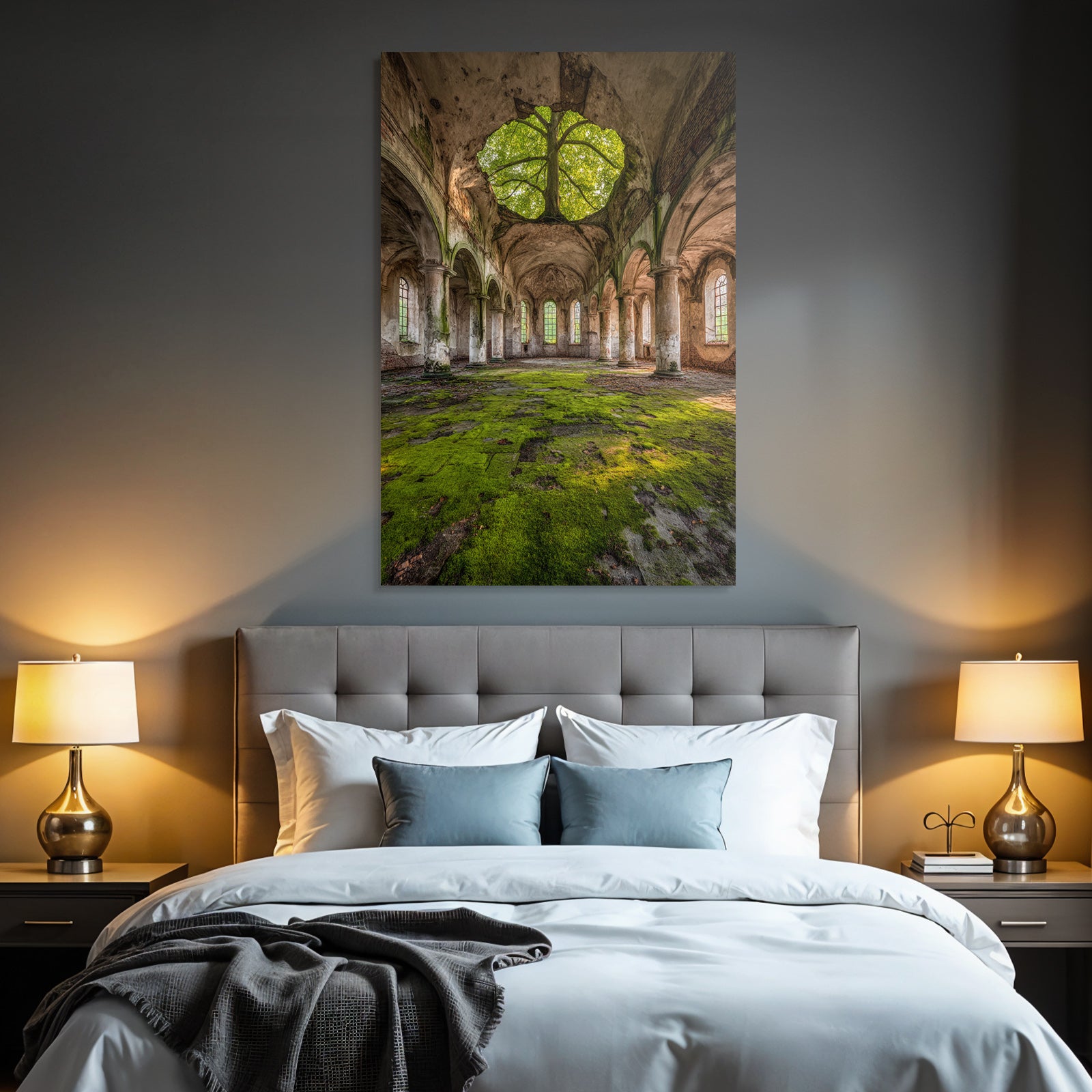 Verlassene Mit Moos Und Baum Im Innenraum | Lost Places | Architektur