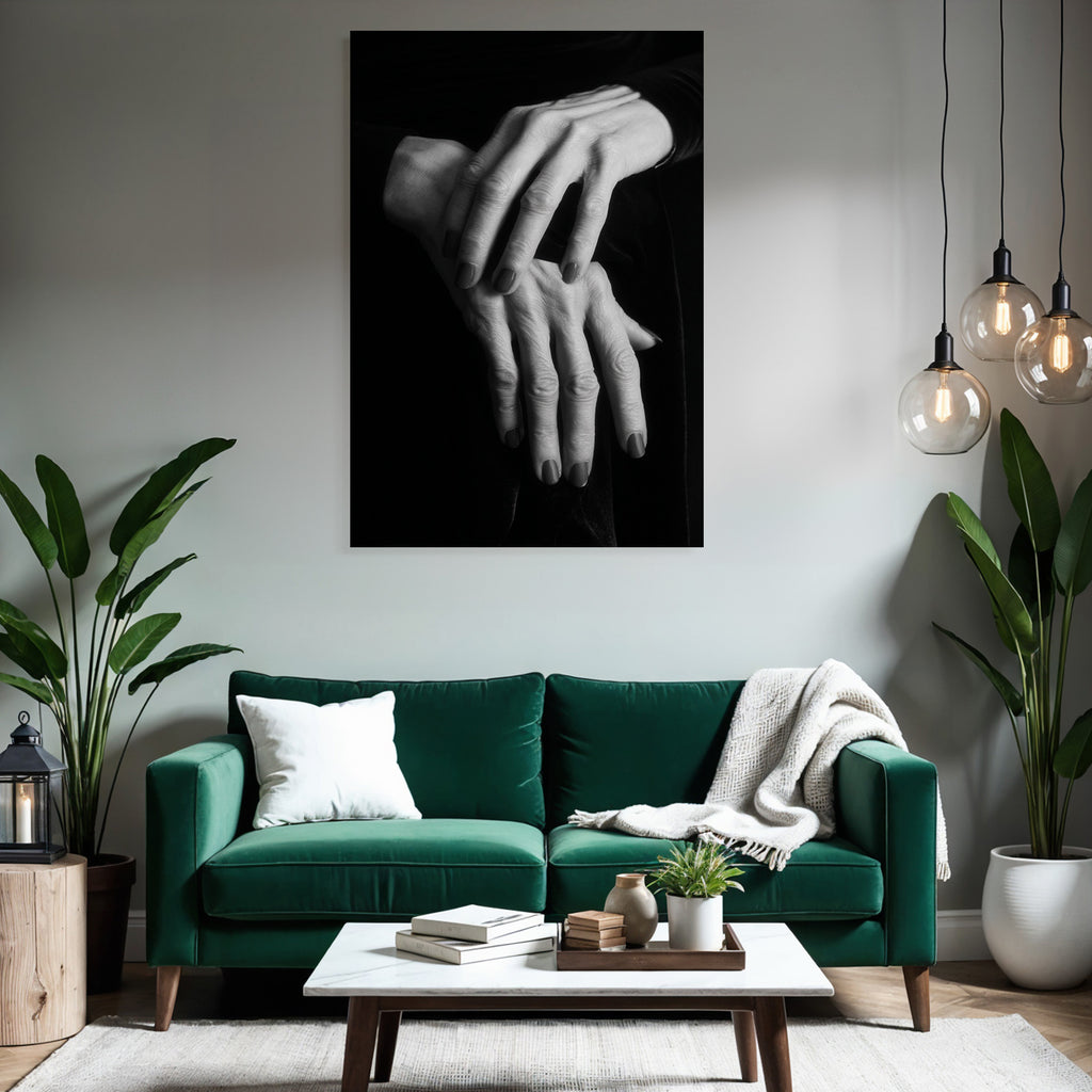Porträts Hände Auf Einander Black And White Fotografie Manuikierte Nägel | Haende und Gestik | Menschen und Emotionen