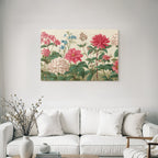 Botanische Illustration Farbenfrohe Blüten Wunderschone