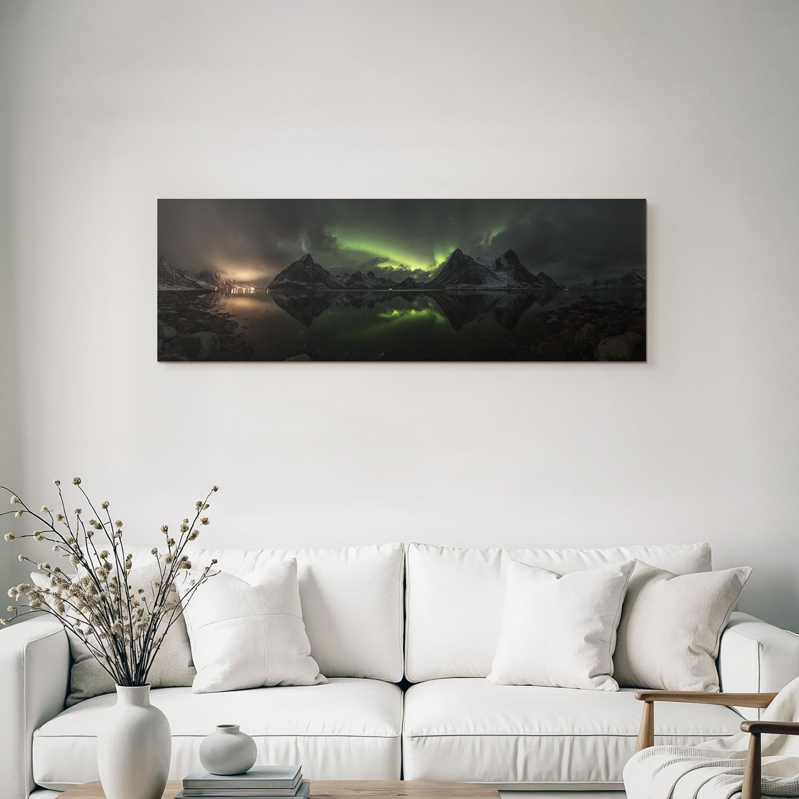 Polarlicht Aurora Borealis Mountains Water Night Landscape Scenery Germany | Fjorde und Gletscher | Landschaften