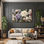 Illustration Mit Rosen Und Blättern In Malerischem Stil
