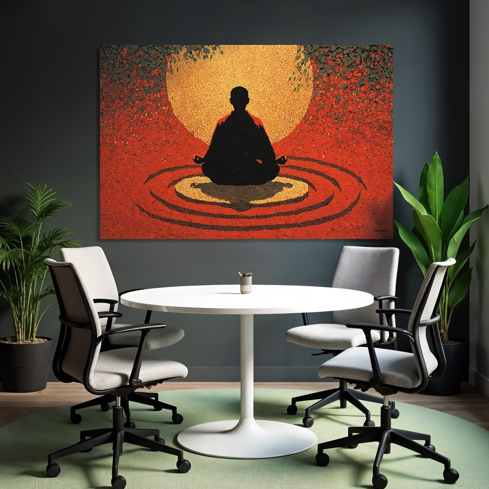 Yoga Meditation Meditierender Mensch Hintergrund Rot Gold Harmonie Balance | Yoga und Meditation | Themen und Hobbys