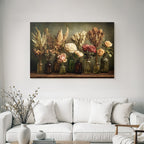 Trocken Retro Flowers Getrocknete In Glassflaschen Künstliche Deko Rustikal