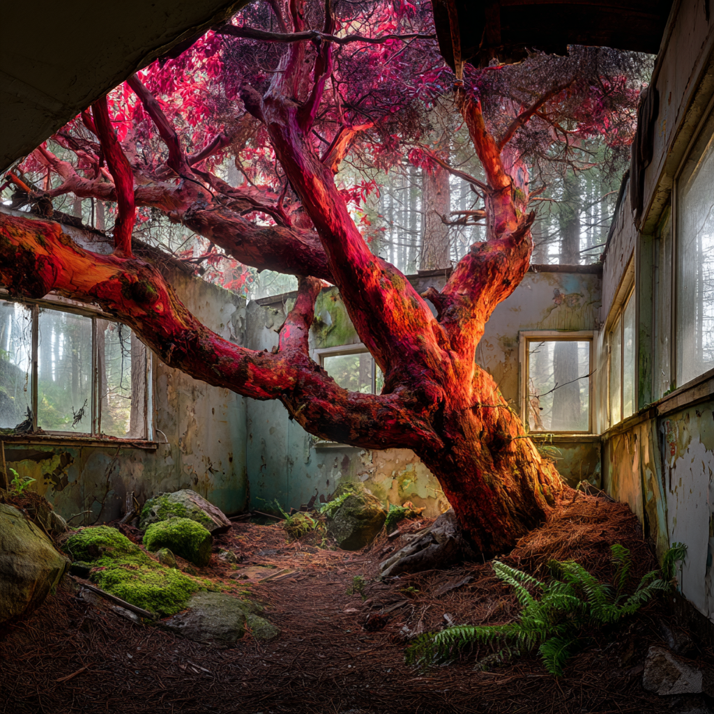 Natur Reclaimed Architecture Baum Im Verlassenen Gebaeude | Lost Places | Architektur