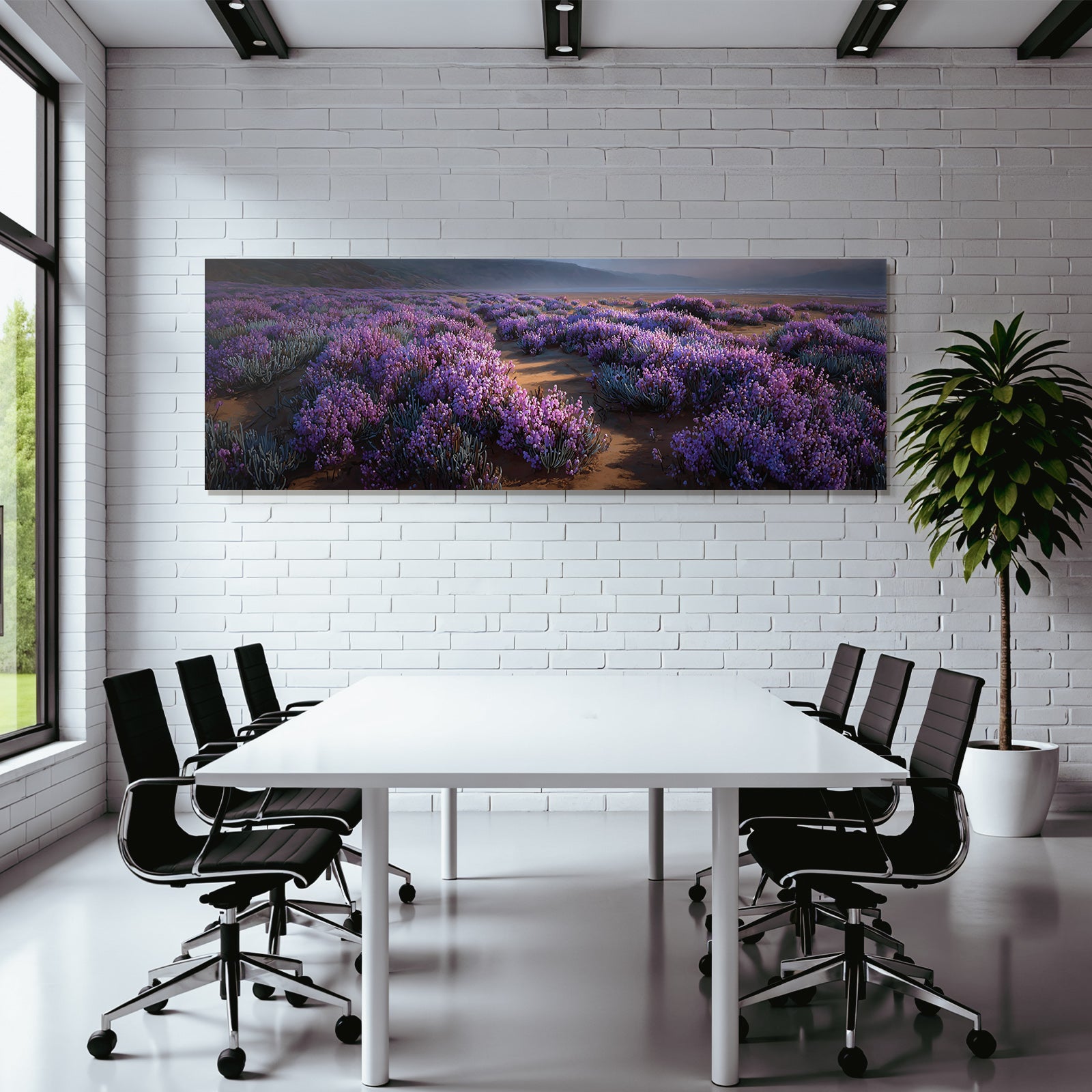 Blumenlandschaft Lila Blumen Wiese Meer Ruhige Umgebung | Duenen und Heide | Landschaften