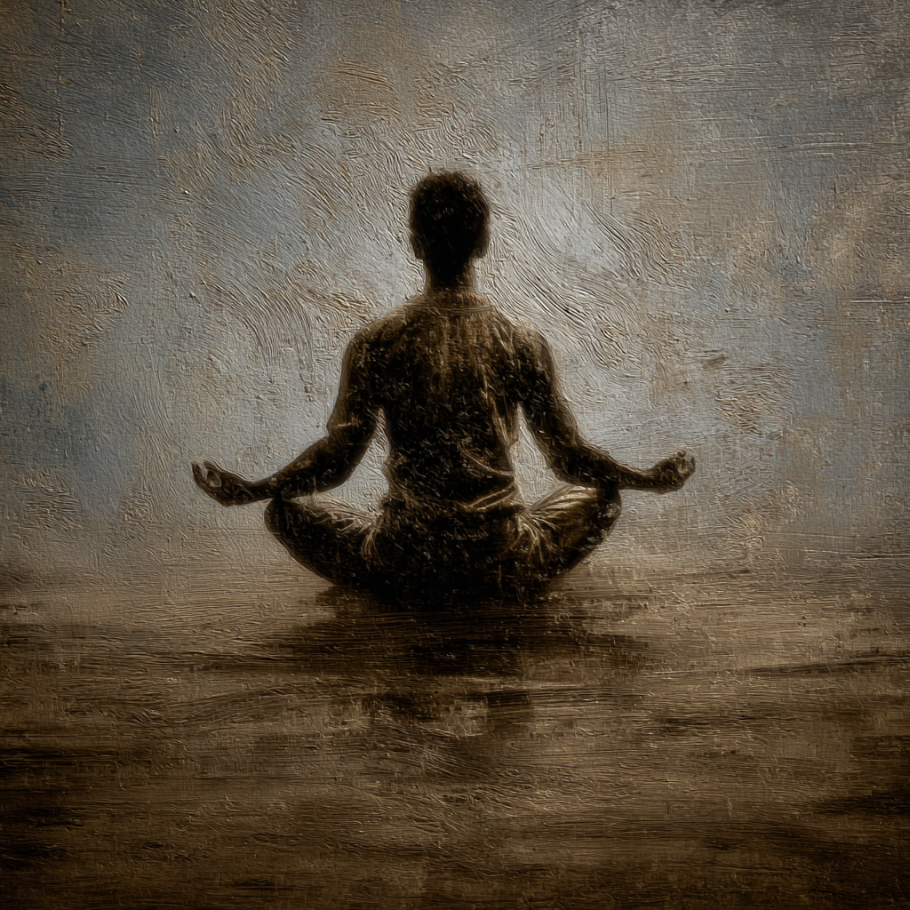 Yoga Meditation Meditierender Mensch In Ruhe Mit Kunstvollem Hintergrund | Yoga und Meditation | Themen und Hobbys