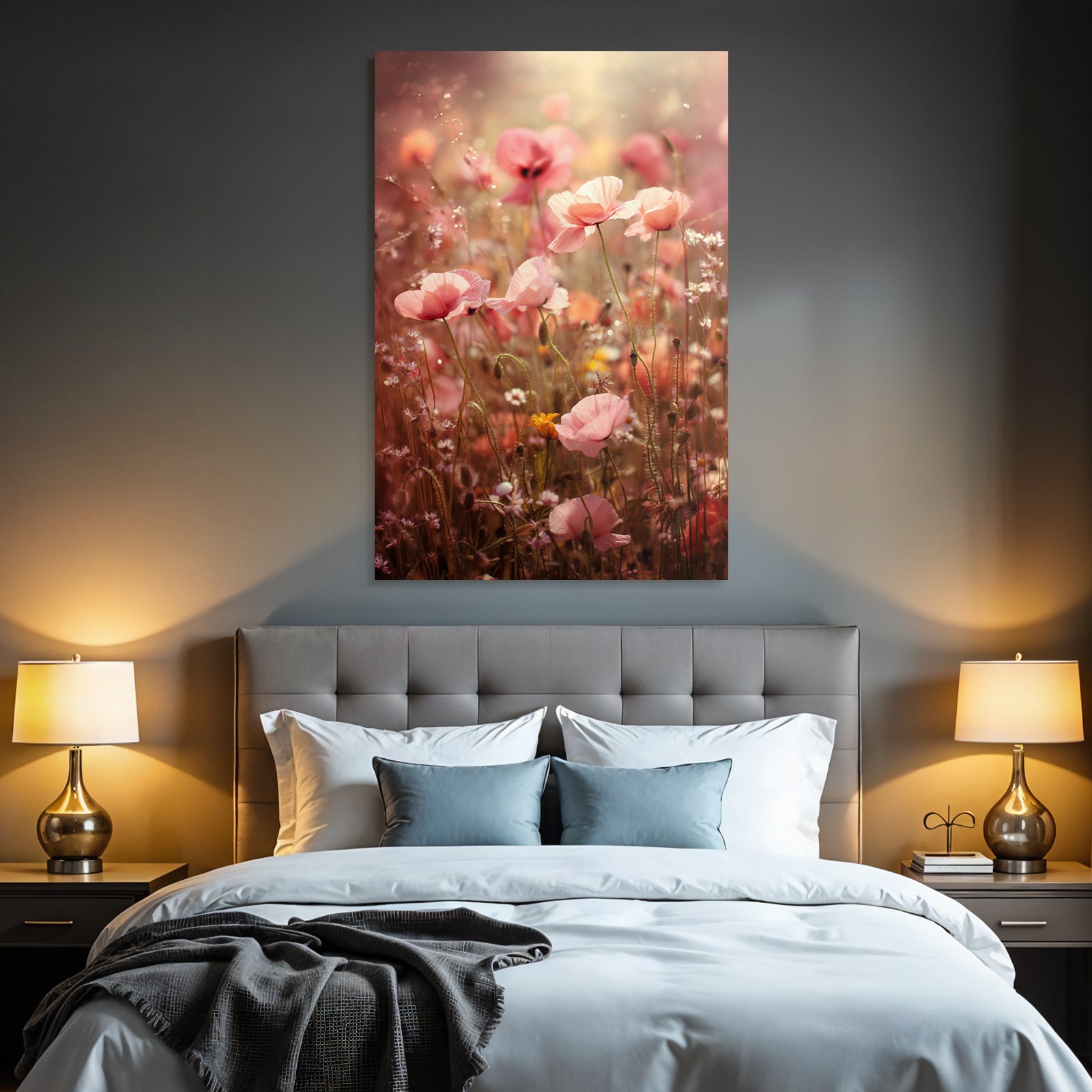 Zarte Rosa Mohn Im Feld