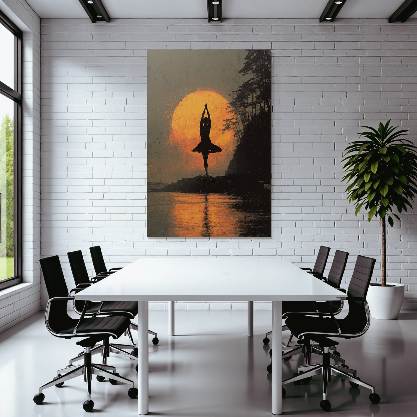 Yoga Meditation Yoga Pose Im Sonnenuntergang Reflexion Im Wasser Serene Atmosphäre | Yoga und Meditation | Themen und Hobbys