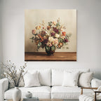 Trocken Retro Flowers Getrocknete Strauss In Holzvase Rustikal Elegant