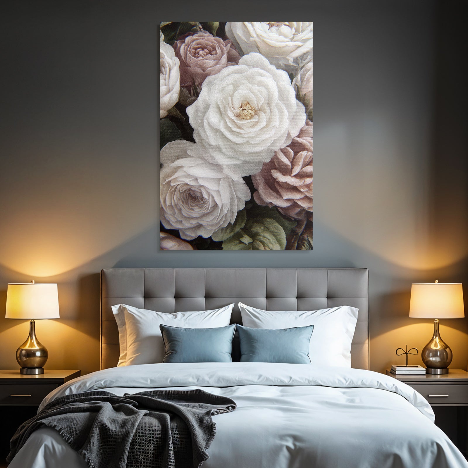 Zarte Rosen Mit Grünem Laub