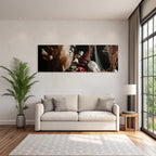 Trocken Retro Flowers Trockene Pflanzen Stillleben Dunkler Hintergrund Draperie