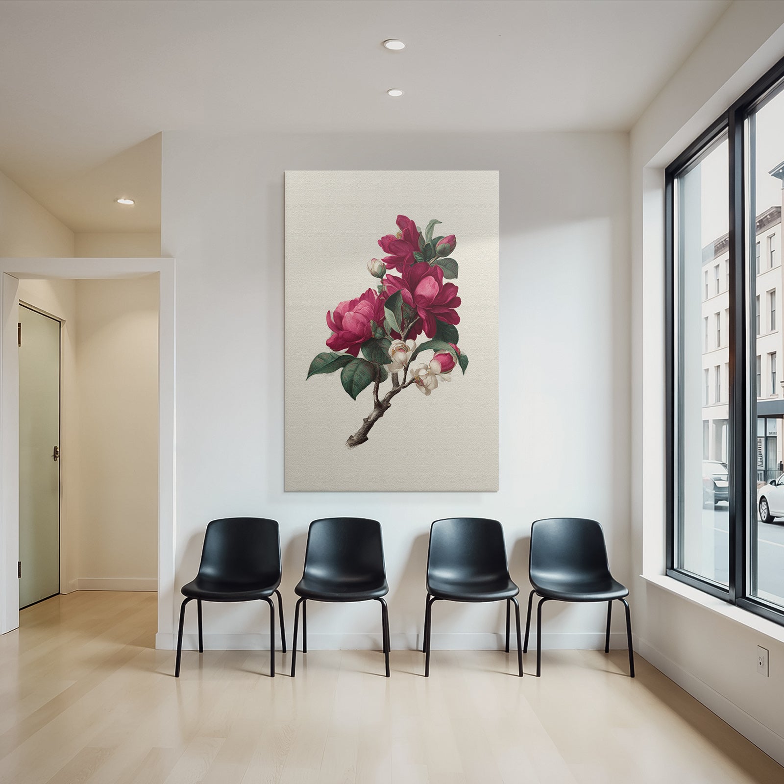 Botanische Magnolienillustration Im Vintage Stil