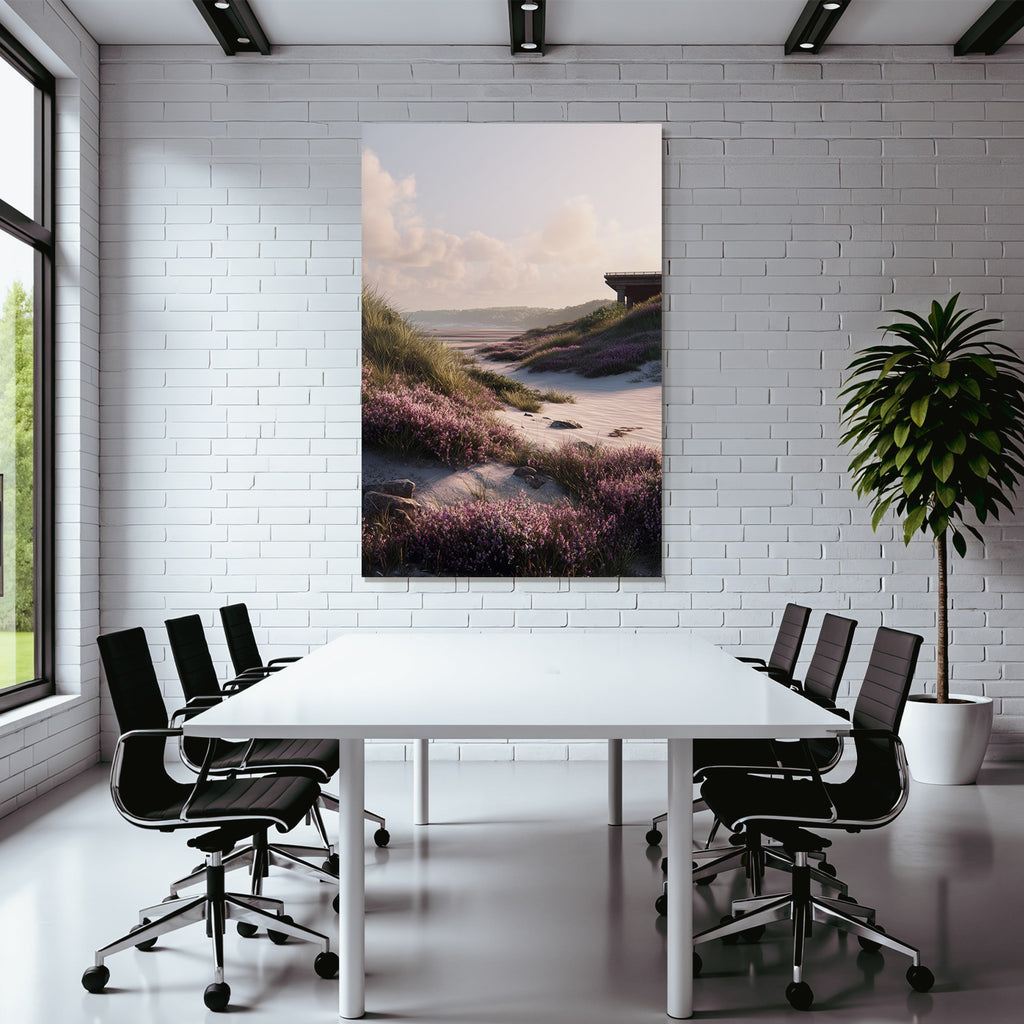 Friedliche Landschaft Strand Sonnenaufgang Blumen Dunen | Duenen und Heide | Landschaften