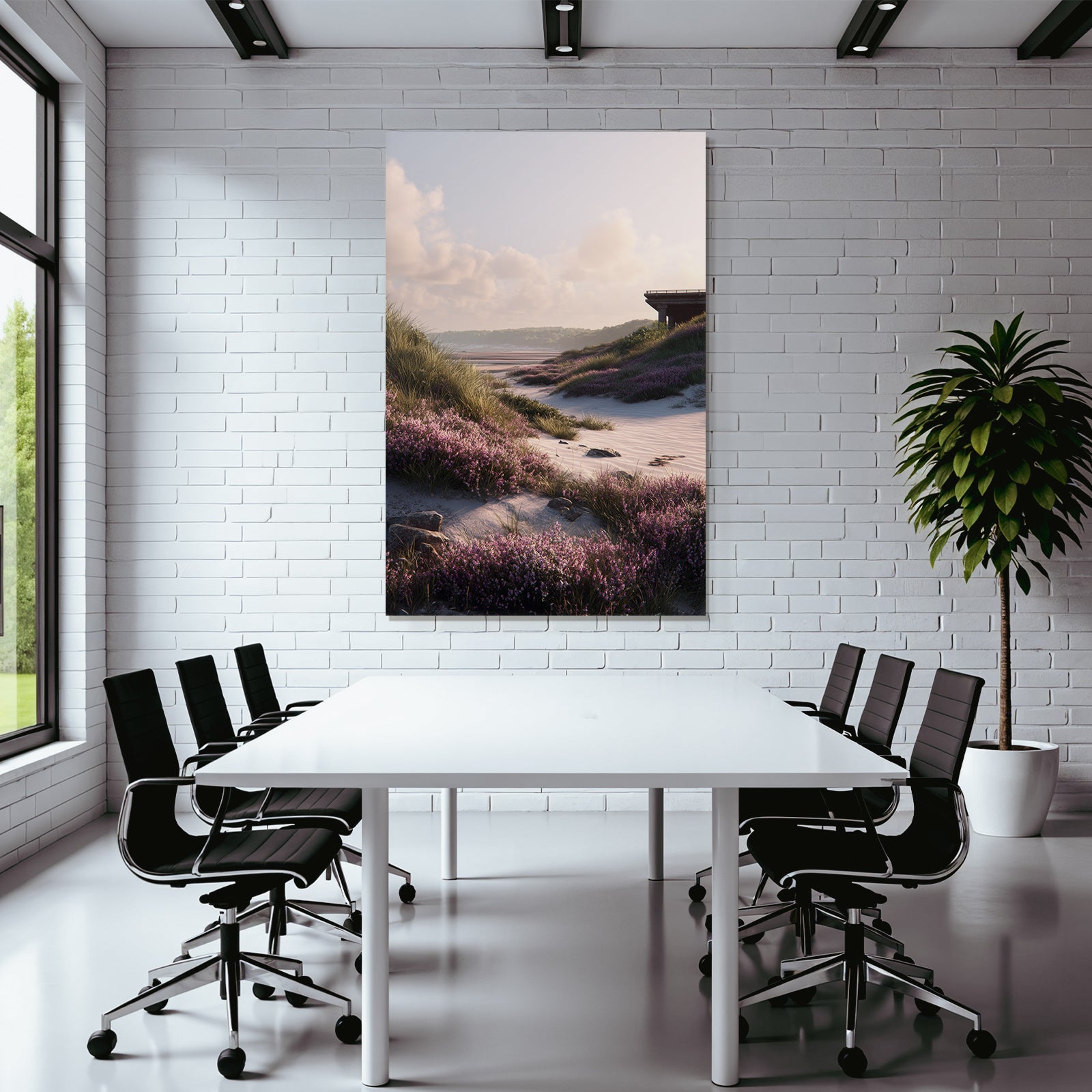 Friedliche Landschaft Strand Sonnenaufgang Blumen Dunen | Duenen und Heide | Landschaften