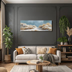 Ruhige Landschaft Impressionistisch Malerei Sandy Terrain Blaür Himmel | Duenen und Heide | Landschaften