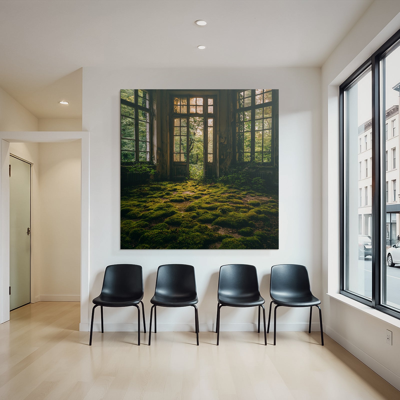 Abandoned Interior Space With Moss And Nature Reclaiming Human Spaces | Lost Places | Architektur