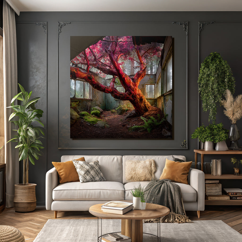 Natur Reclaimed Architecture Baum Im Verlassenen Gebaeude | Lost Places | Architektur
