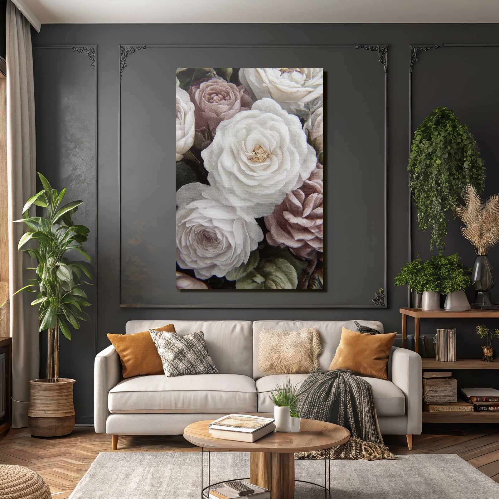 Zarte Rosen Mit Grünem Laub