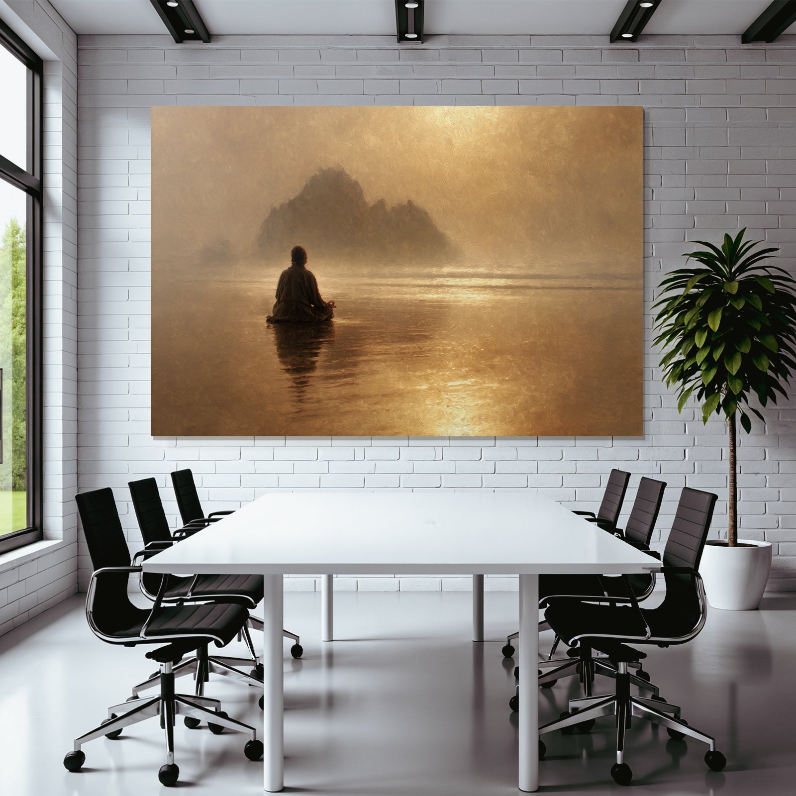 Yoga Meditation Ruhige Szene Person Meditiert Wasser Sonnenaufgang Sunset | Yoga und Meditation | Themen und Hobbys