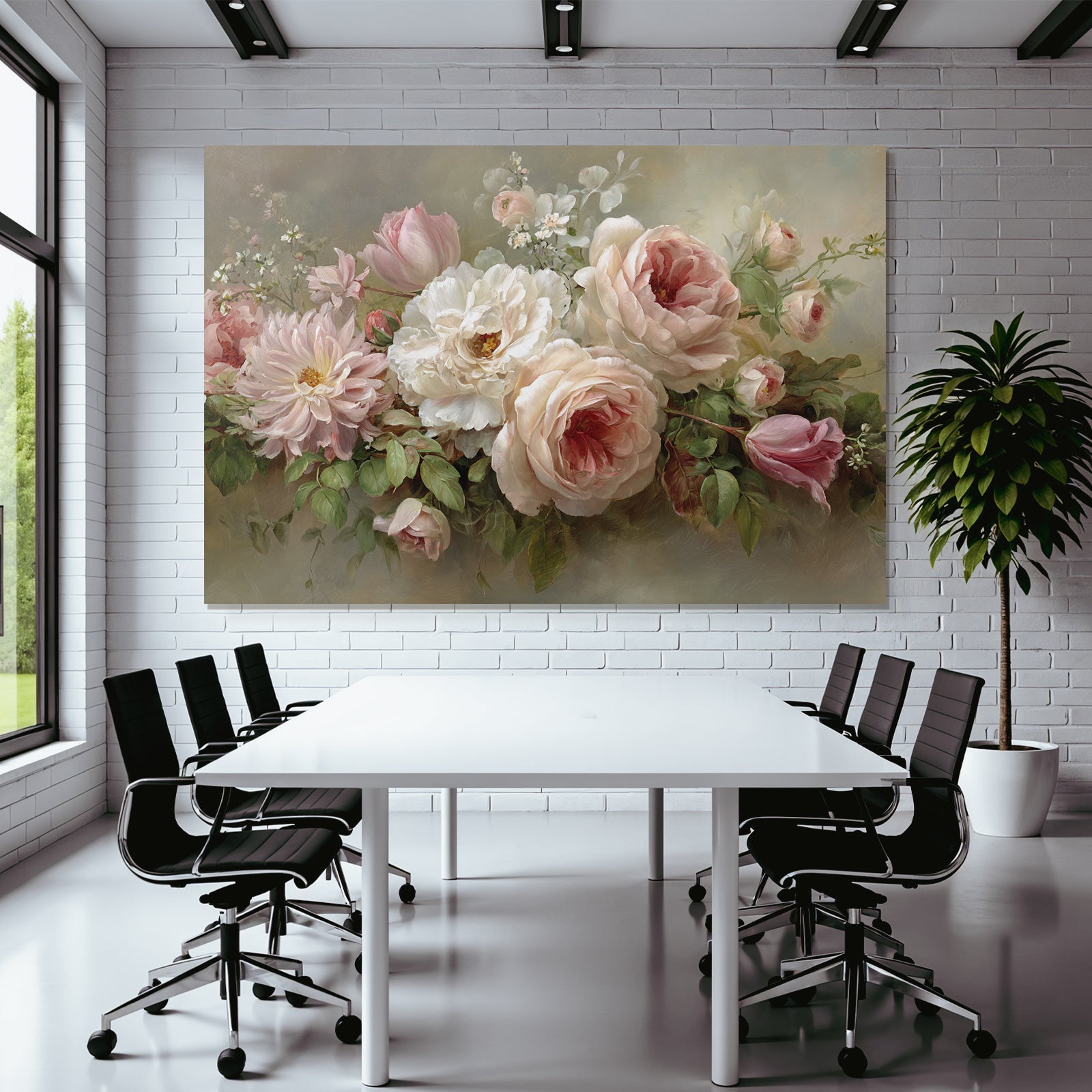Schöne Arrangement Mit Rosen Und Päonien
