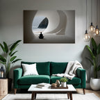 Yoga Meditation Serene Architectural Space Meditation Coastline Tranquility | Yoga und Meditation | Themen und Hobbys