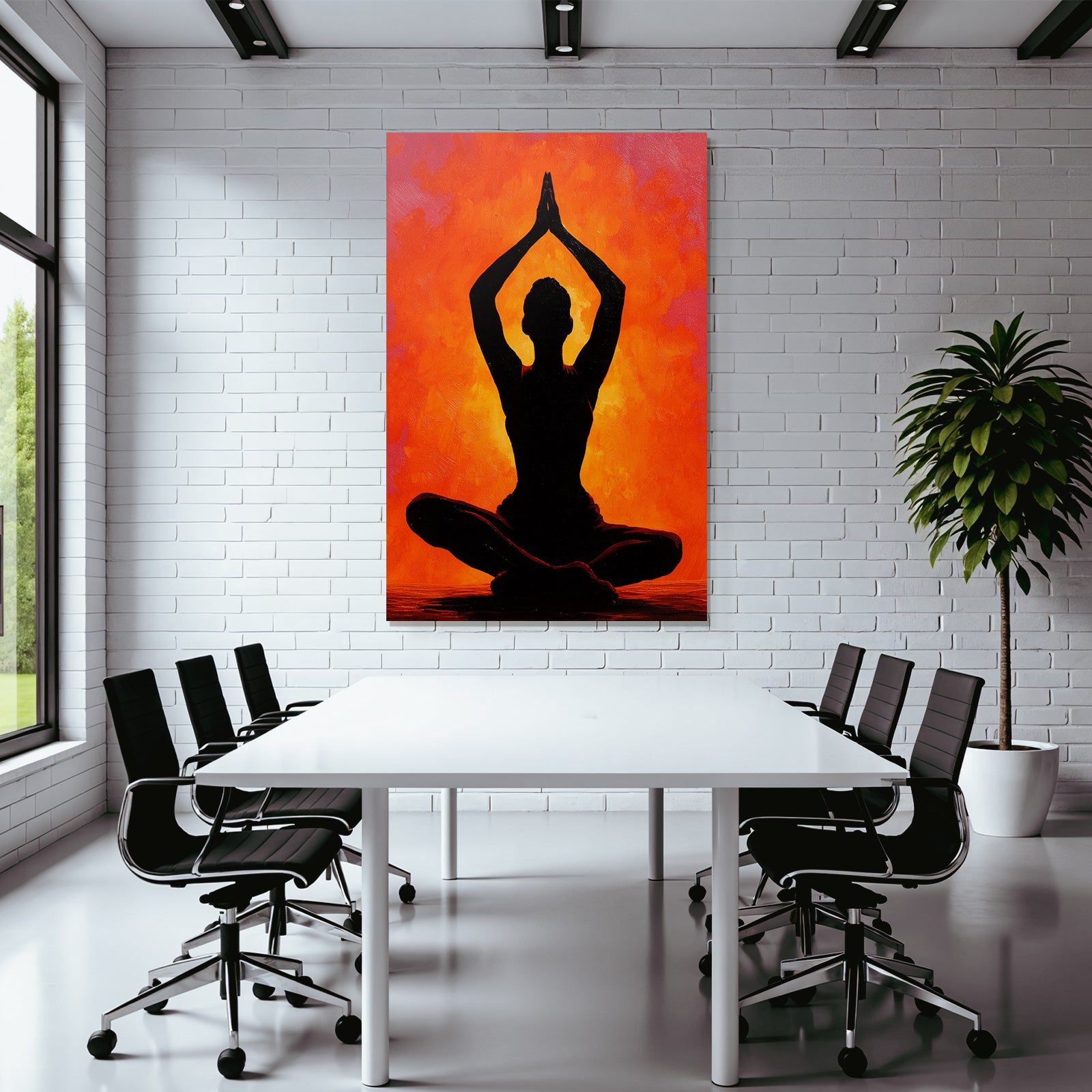 Yoga Meditation Meditativer Potrait Mit Händen In Betrachtungsposition Sonnenuntergang | Yoga und Meditation | Themen und Hobbys
