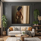 Elegantes Kleid Vor Dem Fenster Mit Weichem Licht Sophistizierte Porträtaufnahme | Aktkunst und Sinnlichkeit | Menschen und Emotionen