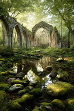 Ruinen Eines Klosters Ummantelt Von Natur Abandoned Church Landscape | Lost Places | Architektur