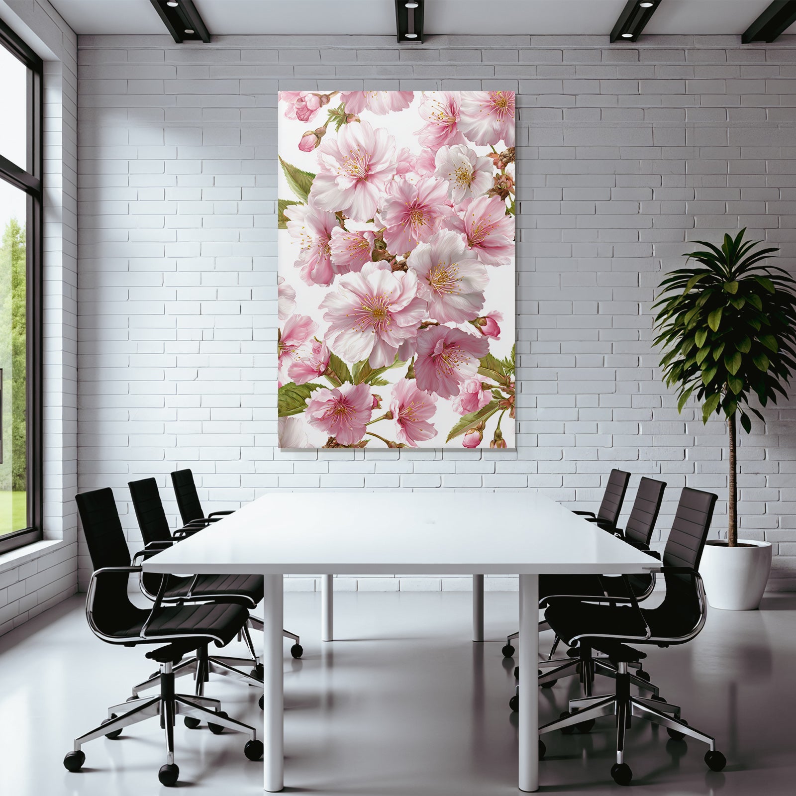 Zarte Rosa Blüten Zweige