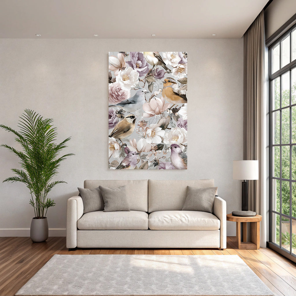 Florales Vogel Und Muster