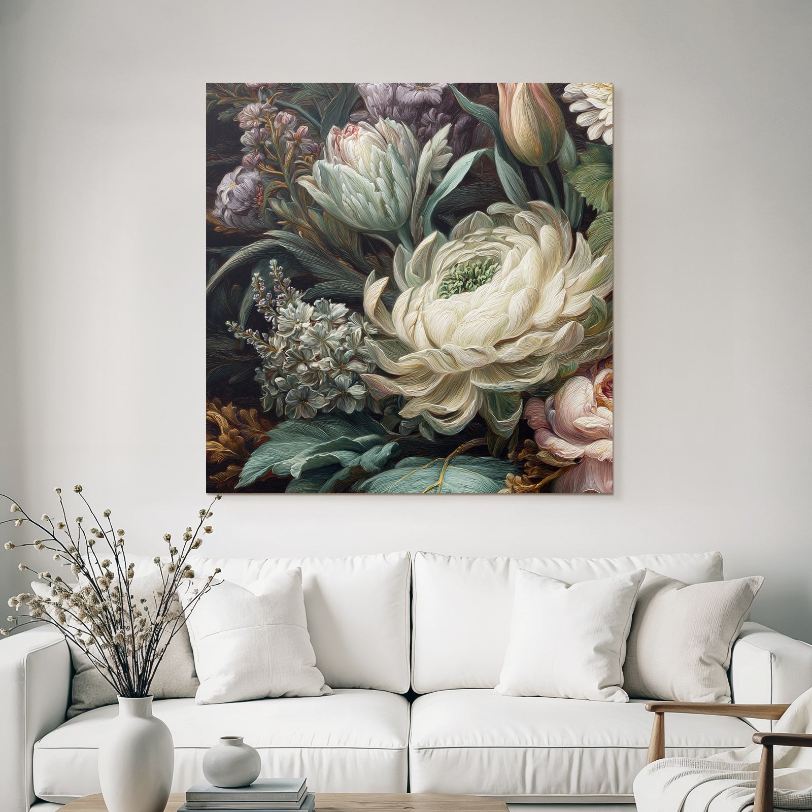 Florales Kunstwerk Mit Vielfarbigen Und Detaillierten Mustern