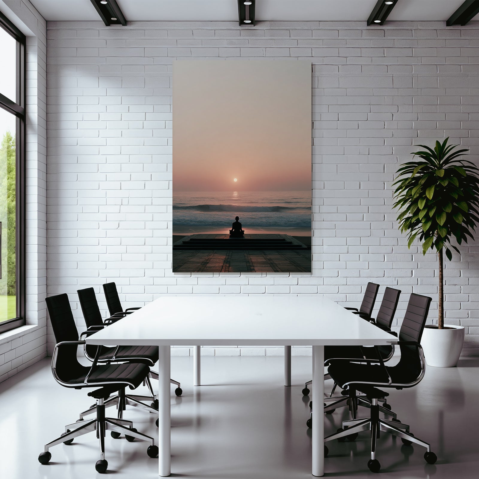 Yoga Meditation Meditierende Person Am Strand Bei Sonnenuntergang | Yoga und Meditation | Themen und Hobbys